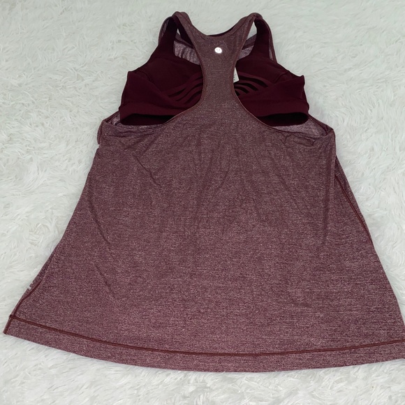 Excellent Condition Lululemon Sports Bra with attached tank with pads 8 - Picture 2 of 5